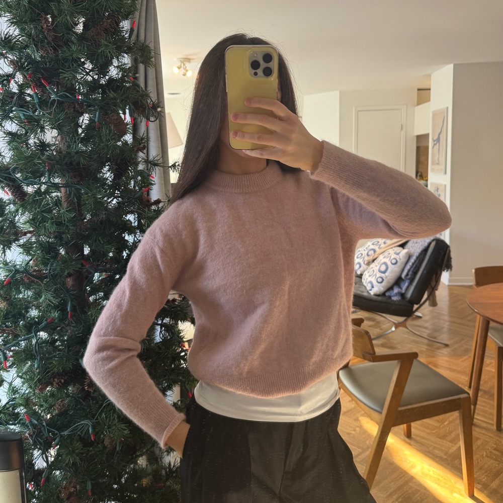 Samsoe Samsoe Marino/alpaca wool light pink sweater